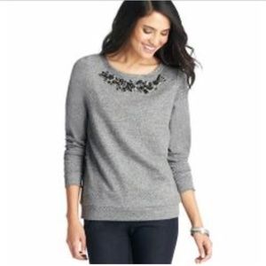 Loft Beaded Bib Sweatshirt
